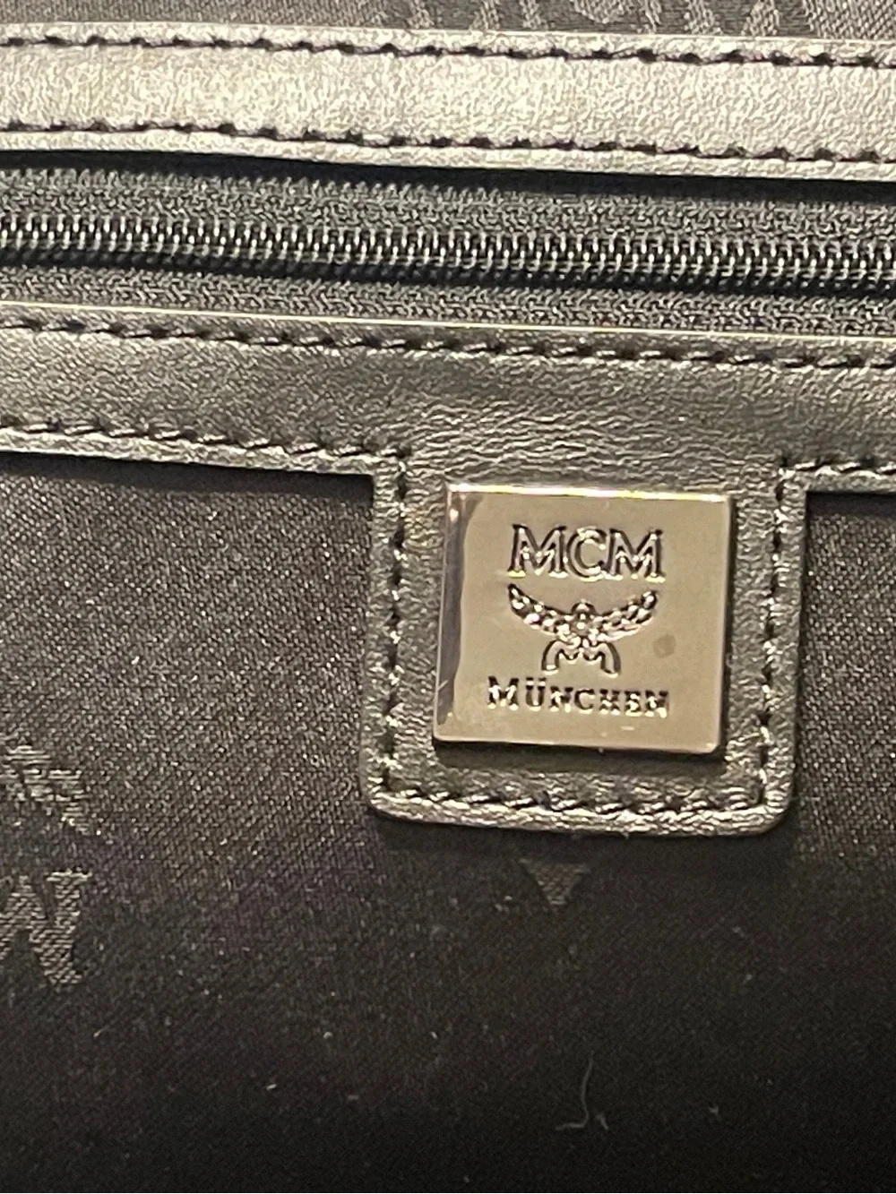 MCM Black/Cobalt Visetos Monogram Backpack